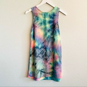 Purple Lipstick Tie Dye Shift Dress Size Small